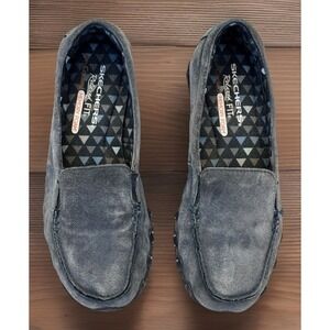 Sketchers Womens 6.5 Blue RELAXED FIT Air Cooled Memory Foam Slip-on Loafer Shoe
